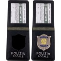 Ascot 360SP Porta Placca + Tesserino in Pelle Polizia Locale