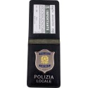 Ascot 360SP Porta Placca + Tesserino in Pelle Polizia Locale