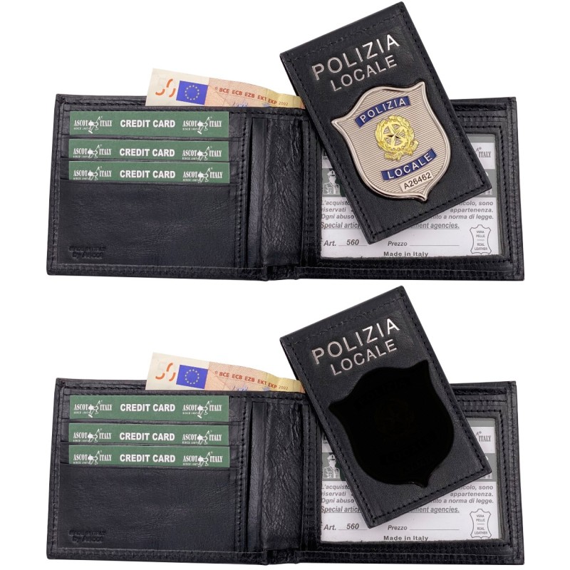 Ascot 560SP Portafoglio in Pelle Polizia Locale
