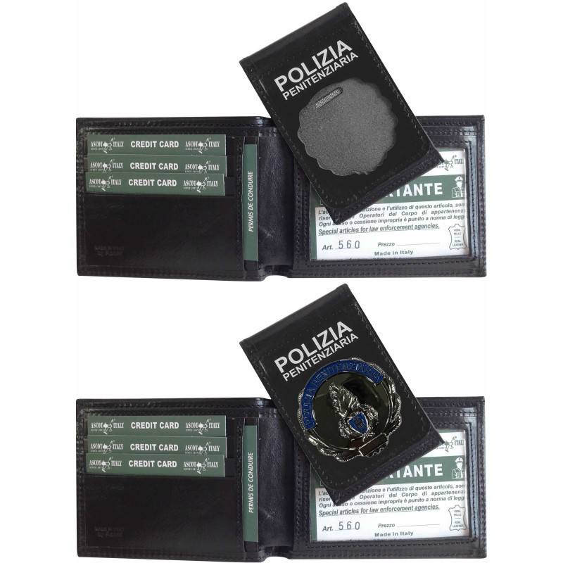 Ascot 560SP Portafoglio in Pelle Polizia Penitenziaria