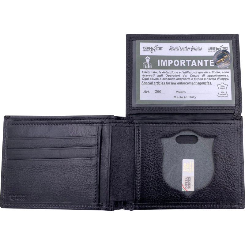 Ascot 260SP Portafoglio in Pelle Polizia di Stato/Guardie Giurate