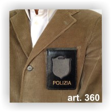 Ascot 360SP Porta Placca + Tesserino in Pelle Polizia di Stato