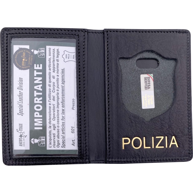 Ascot 601SP Portafoglio in Pelle Polizia di Stato