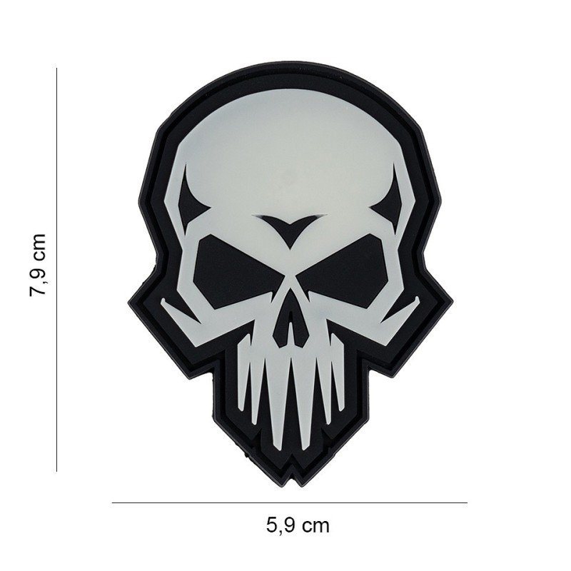 Patch Psyco Skull Glow PVC