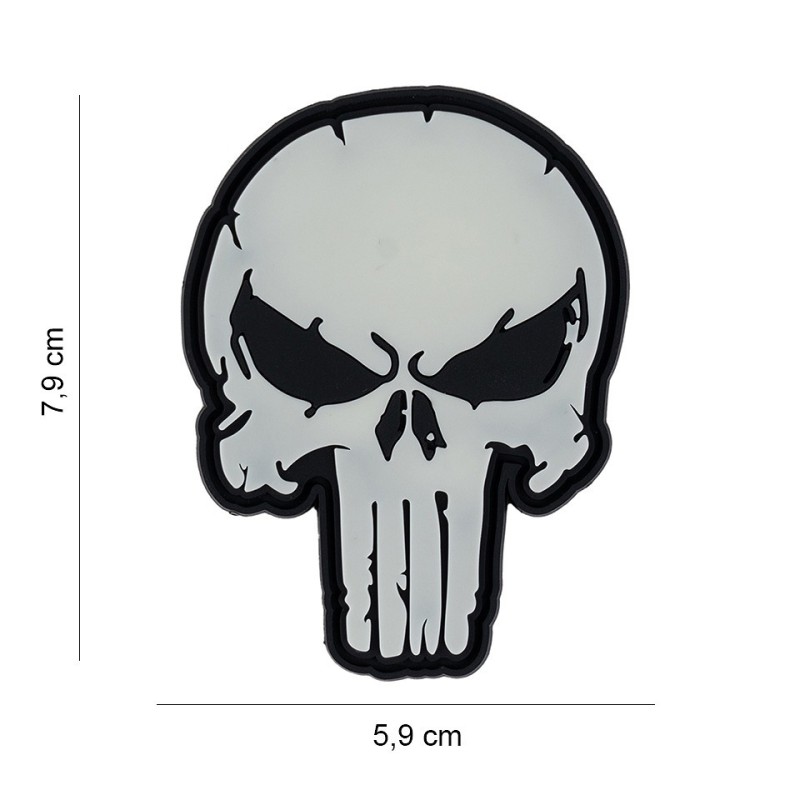 Patch Punisher Skull Glow PVC