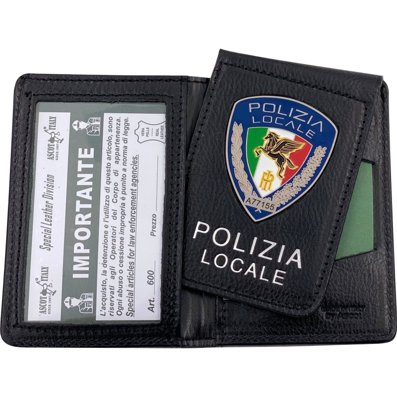 Ascot 600P Portafoglio in Pelle Polizia Locale Pegaso