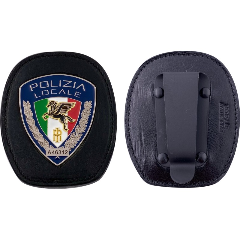 Ascot 606 Porta Placca Cinta/Collo Polizia Locale Pegaso