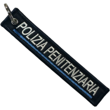 Portachiavi Polizia Penitenziaria Ricamato con Anello