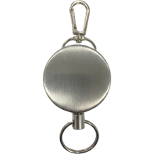 Portachiavi retrattile con clip da cintura.