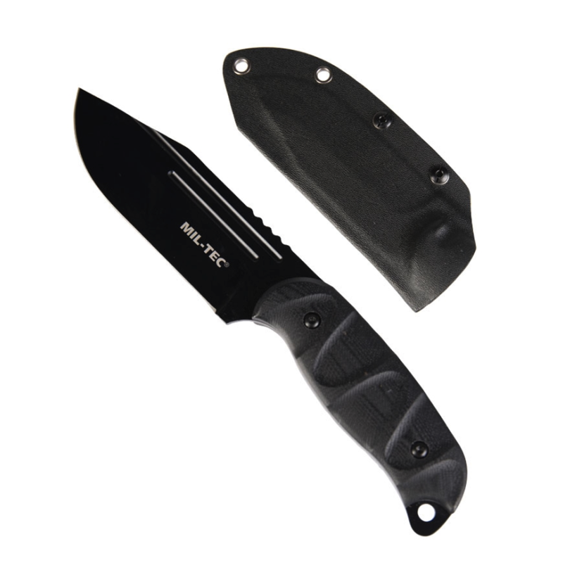 Coltello Black Combat Fodero Kydex