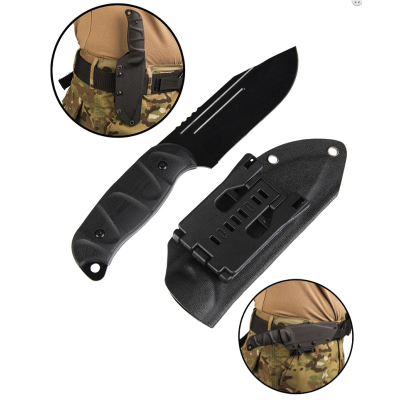 Coltello Black Combat Fodero Kydex