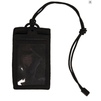 Porta Badge ID Patta Velcro Rimovibie (Nero)