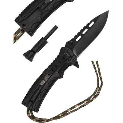 Coltello Survival Paracord & Fire Starter Miltec