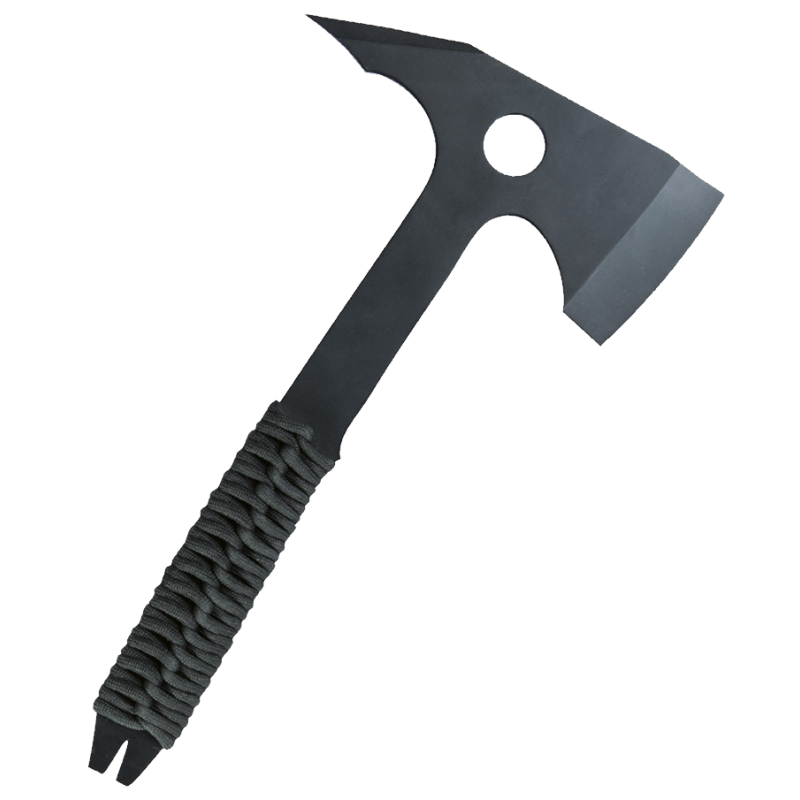 Tomahawk in acciaio inossidabile e manico in paracord