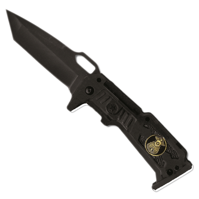 Coltello Police Acciaio Inox Clip cintura Miltec