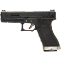 G-Force 17 Silver Barrel Metal (Nera) GLOCK 17 WE GAS BLOW BACK
