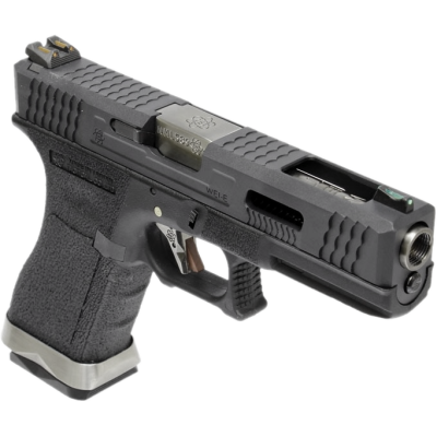 G-Force 17 Silver Barrel Metal (Nera) GLOCK 17 WE GAS BLOW BACK