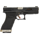 G-Force 17 Silver Barrel Metal (Nera) GLOCK 17 WE GAS BLOW BACK
