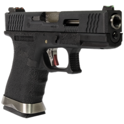 G-Force 19 Silver Barrel Metal (Nera) glock 19 we softair gas blowback