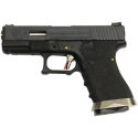 G-Force 19 Silver Barrel Metal (Nera) glock 19 we softair gas blowback