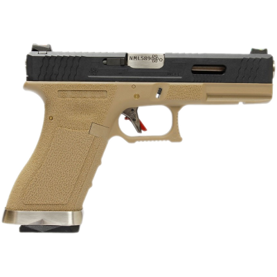 G-Force 17 Silver Barrel Metal (Tan/Nera) Glock 17 gas blowback we