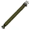 Bracciale Paracord Survival Bussola Acciarino Fischietto (Verde)