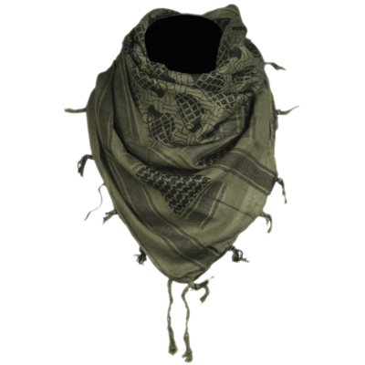 Mil-Tec Kefiah Shemag 100% Cotone Olive/Nera | ArmySport