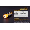 Batteria Ricaricabile 2600mAh 18650 Li-on MICRO Usb FENIX