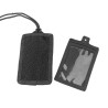 Porta Badge ID Patta Velcro Rimovibie (Nero)