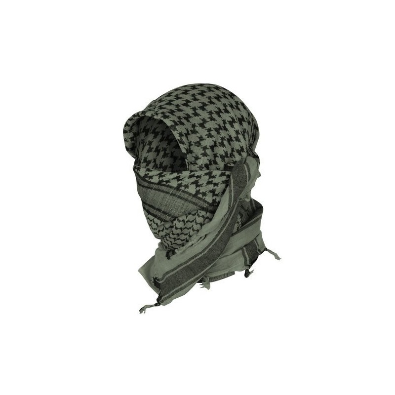 Mil-Tec Kefiah Shemag 100% Cotone Olive/Nera | ArmySport