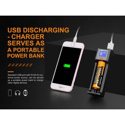 Carica batterie intelligente con Display CR123/18650/Nimh FENIX ARE-D1
