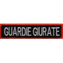 Patch Guardie Giurate 11 x 2,5 cm (Nera/Rosso)
