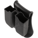 Amomax Porta Caricatore Doppio G17 con Paddle (Nero)