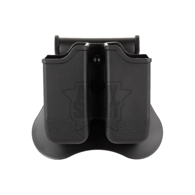 Amomax Porta Caricatore Doppio G17 con Paddle (Nero)