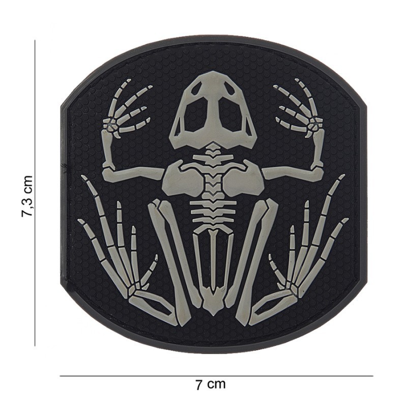 Patch PVC Navy Seals Skull Frog (Black)