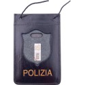 Ascot 602SP Porta Placca + Tesserino da collo Polizia di Stato
