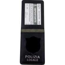 Ascot 360SP Porta Placca + Tesserino in Pelle Polizia Locale